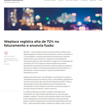 Weplace registra alta de 72% no faturamento e anuncia fusão – Canal Executivo Blog