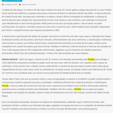 São Roque (SP) recebe Seletiva Nacional do Circuito Futebol Social nos dias 25 e 26 de agosto – Agito SP