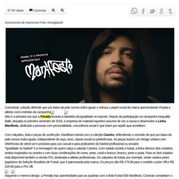 Penalty veste a causa da igualdade no esporte e cria Linha Manifesto – JE Online