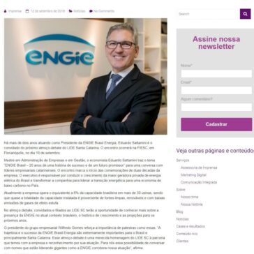 Eduardo Sattamini abre comemorações dos 20 anos da ENGIE Brasil Energia em evento do LIDE SC – ESTRUTURA de Comunicação