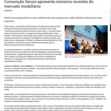 Convenção Secovi apresenta números recentes do mercado imobiliário – Secovi