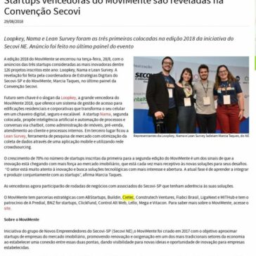 Startups vencedoras do MoviMente são reveladas na Convenção Secovi – Secovi-SP