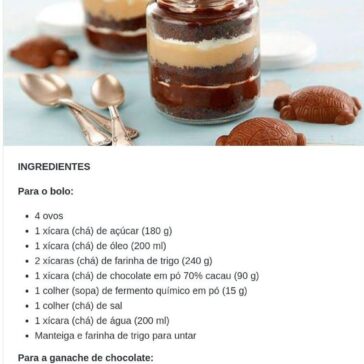 Receita: Bolo de Chocolate e Leite em Pó no Pote – Revista News