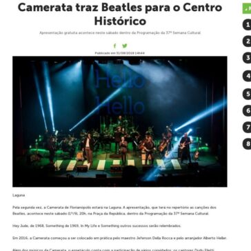 Camerata traz Beatles para o Centro Histórico – NotiSul