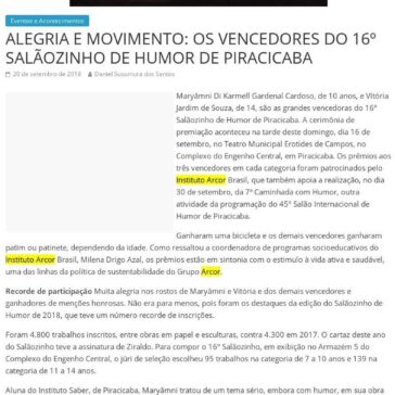 ALEGRIA E MOVIMENTO: OS VENCEDORES DO 16° SALÃOZINHO DE HUMOR DE PIRACICABA – Jornal Dia Dia