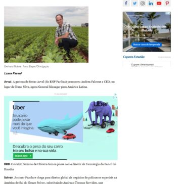 Alto Escalão: Bayer tem novo presidente no Brasil – Estadão