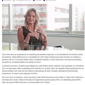 LIDE SC receberá vice-presidente da Sephora na América Latina – ESTRUTURA de Comunicação e Assessoria de Imprensa