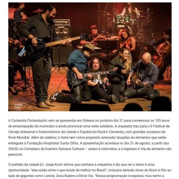 Show de Rock celebra os 105 anos de Orleans – Olhar do Sul