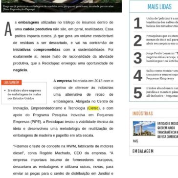 Empresa inova e desenvolve embalagem retornável para grandes produtos – Pequenas Empresas Grandes Negócios