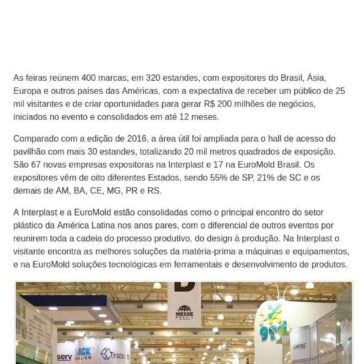 Joinville recebe os principais eventos do setor plástico da América Latina – Aconteceu em Joinville