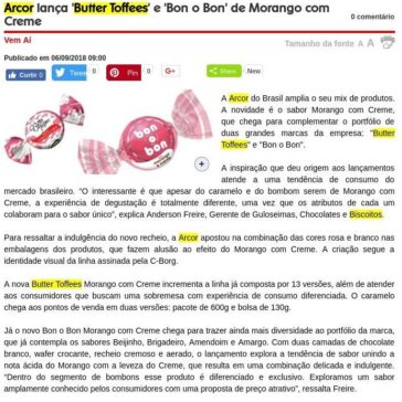 Arcor lança ‘Butter Toffees’ e ‘Bon o Bon’ de Morango com Creme – Arroz de Fyesta