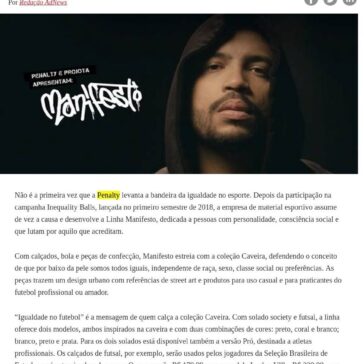 Penalty veste a causa da igualdade no esporte e cria Linha Manifesto – Adnews