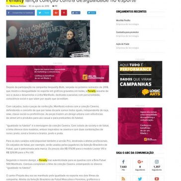 Penalty lança coleção contra desigualdade no esporte – Abc da Comunicação