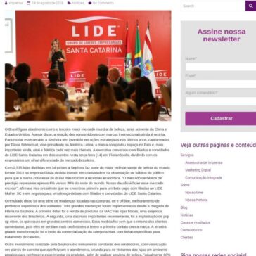 Experiência de compra: vice-presidente da Sephora compartilhou estratégia da marca em evento do LIDE SC – ESTRUTURA de Comunicação e Assessoria de Imprensa