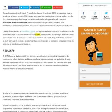 Sistema Criado Por Startup Ajuda A Combater a Síndrome do Edifício Doente – Super Empreendedores