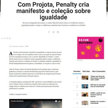 Penalty levanta a bandeira da igualdade – Promoview