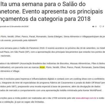 Falta uma semana para o Salão do Panetone. Evento apresenta os principais lançamentos da categoria para 2018 – Jornal de Humaita