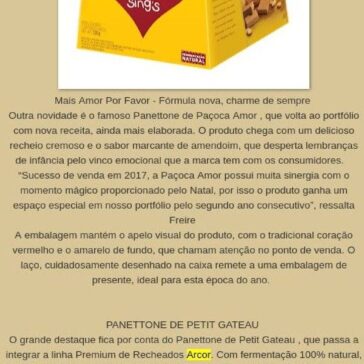 PANETTONE DE PETIT GASTEAU É DESTAQUE NO PORTFÓLIO DA ARCOR – Jornal Jardins