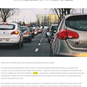 Aplicativo reduz o trânsito na saída escolar – Inteligência & Inovação