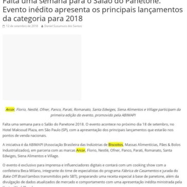 Falta uma semana para o Salão do Panetone. Evento inédito apresenta os principais lançamentos da categoria para 2018 – Jornal Dia Dia