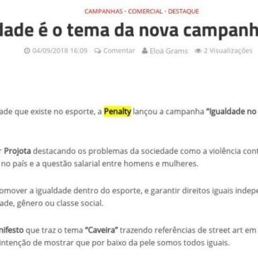 Desigualdade é o tema da nova campanha da Penalty – Publicinove