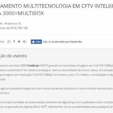 Treinamento Multitecnologia em CFTV Intelbras Linha 3000+Multibox – Sympla