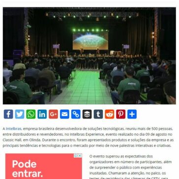 Moto no palco e câmera dentro d’água marcaram o Intelbras Experience – Blog do Moreira