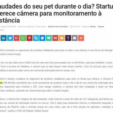 Saudades do seu pet durante o dia? Startup oferece câmera para monitoramento à distância – SEGS
