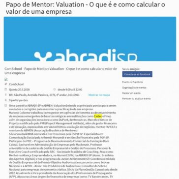 Papo de Mentor: Valuation – Evento.br.com
