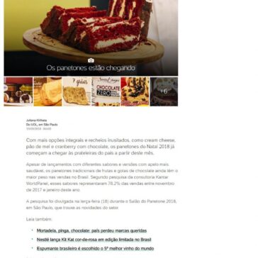 Panetones têm mais opção integral e recheio de pão de mel e cream cheese – UOL