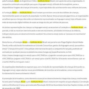 Campanha internacional de incentivo para as crianças – A Notícia do Nordeste do Brasil