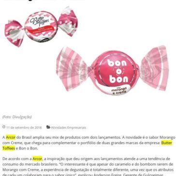 Arcor lança Butter Toffees e Bon o Bon de Morango com Creme – O Sul