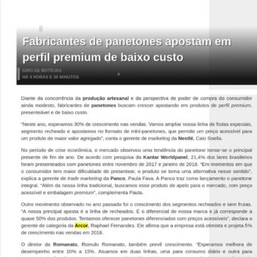 MERCADO DE PANETONES. – Cadeia Logística do Frio