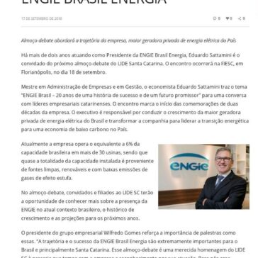 Eduardo Sattamini abre comemorações dos 20 anos da ENGIE Brasil Energia – Blog do Prisco