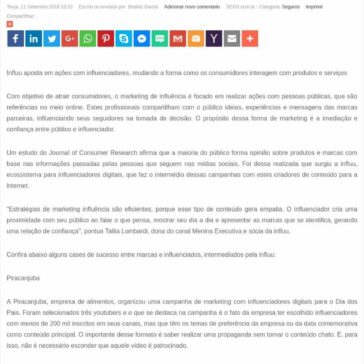 Campanhas de influência se tornam uma realidade para as marcas – SEGS