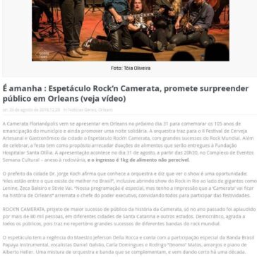 É amanha : Espetáculo Rock?n Camerata, promete surpreender público em Orleans (veja vídeo) – Imprensa News Sul