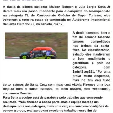 CGST: Roncen/Sena imbatíveis vencem a terceira etapa em Santa Cruz do Sul – SBR