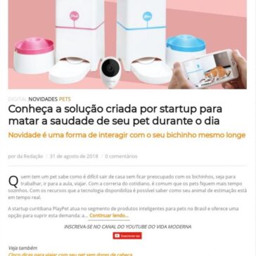 Conheça a solução criada por startup para matar a saudade de seu pet durante o dia – Vida Moderna
