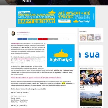 Nickelodeon divulga os finalistas da 19ª edição de ‘Meus Prêmios Nick’ | Portal PopNow – Portal PopNow
