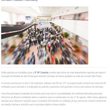 3° SP Conecta reúne ecossistema de startups de todo o Estado em evento gratuito no dia 1° de setembro – Temditudo