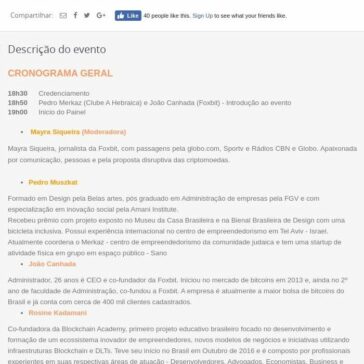 14° Meetup Foxbit: Empreendendo com bitcoin e blockchain – Sympla