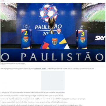 Paulistão 2019 terá VAR no mata-mata, árbitros ‘grampeados’ e prêmio de R$ 5 milhões – ESPN Brasil