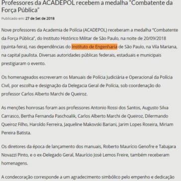 Professores da ACADEPOL recebem a medalha ‘Combatente da Força Pública’ – ADPESP
