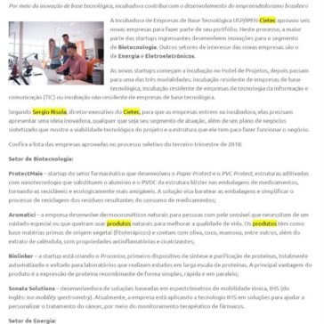 Cietec recebe seis novas startups com soluções para o setor de Biotecnologia e Eletroeletrônicos – Agência USP de Inovação