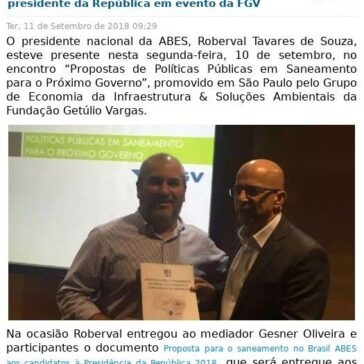 ABES apresenta suas propostas ao próximo presidente da República em evento da FGV – Abes Sp