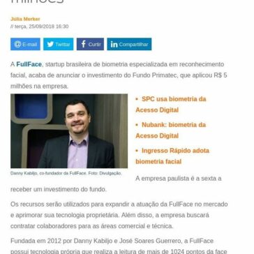 FullFace recebe aporte de R$ 5 milhões – Baguete