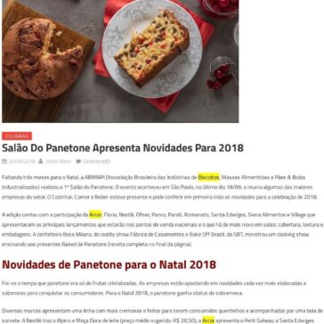 Salão do Panetone apresenta novidades para 2018 – Cozinhar, Comer e Beber