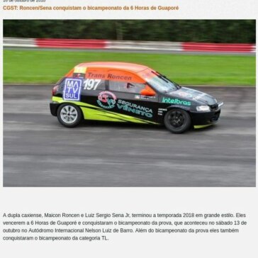 CGST: Roncen/Sena conquistam o bicampeonato da 6 Horas de Guaporé – Velocidade Total