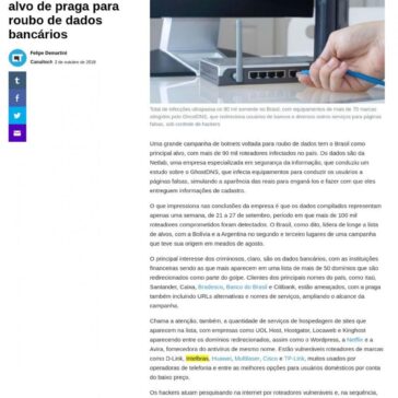 Roteadores no Brasil são principal alvo de praga para roubo de dados bancários – Yahoo! Finanças