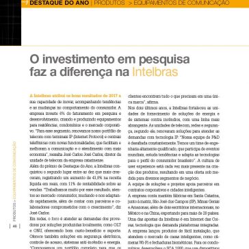 O investimento em pesquisa faz a diferença na Intelbras – Anuário Telecom 2018